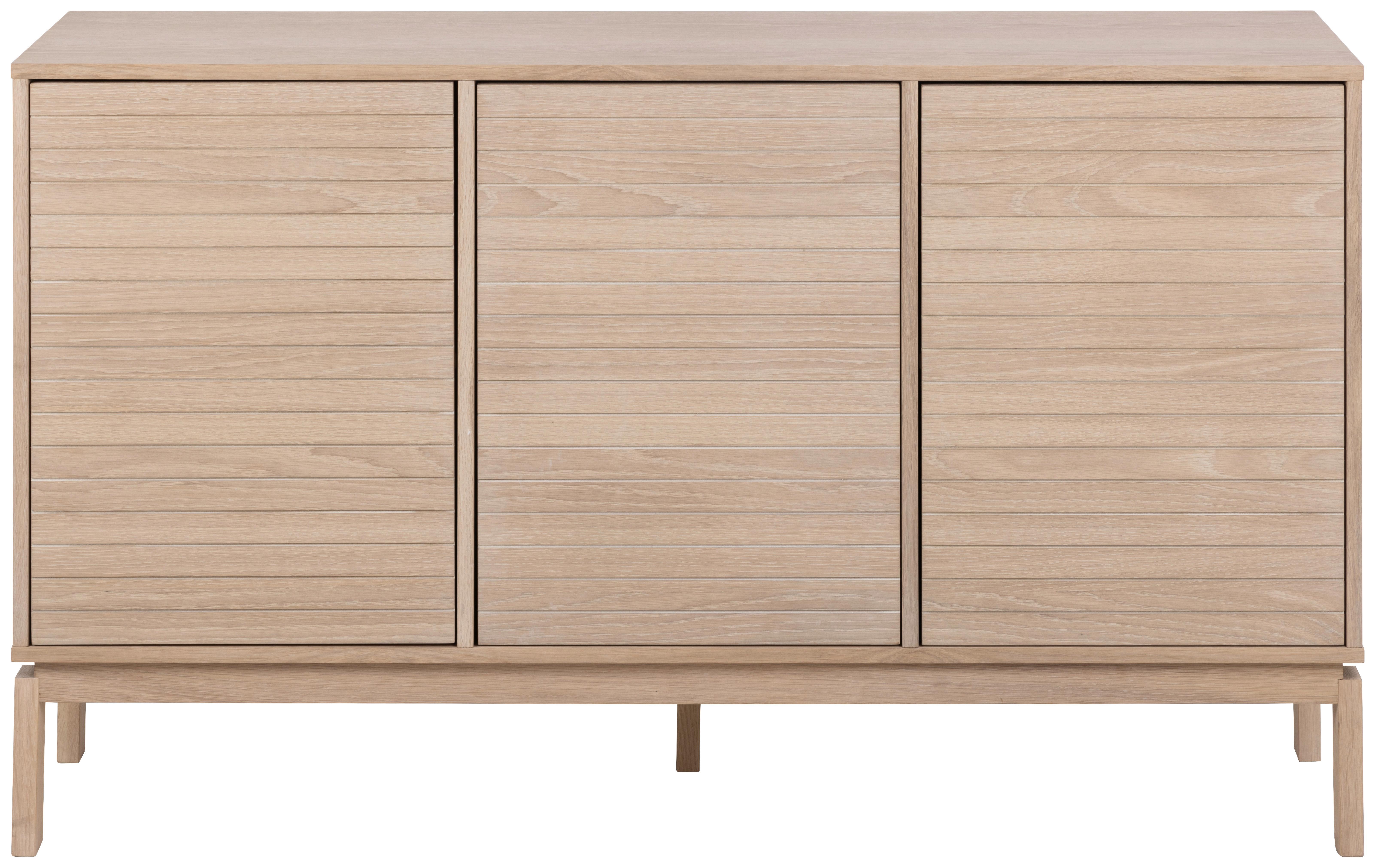 Kommode 135,4 cm Linley, Eichefarben - Eichefarben/Weiß, Design, Holzwerkstoff (135,4/80/40cm) - Livetastic