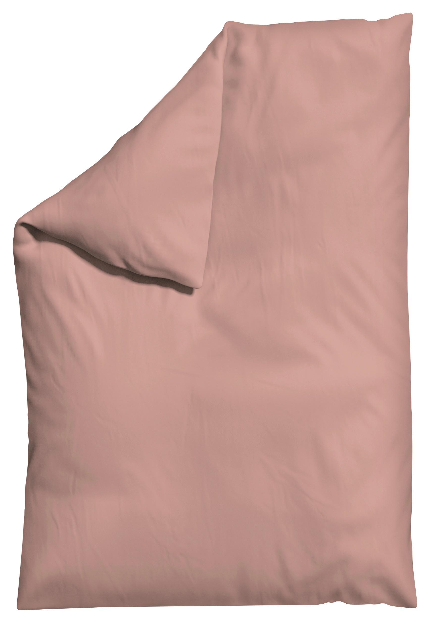 Bettdeckenbezug Knitted Jersey 135-140x200cm Dunkelrosa - Dunkelrosa, Basics, Textil (135-140/200cm) - Schlafgut