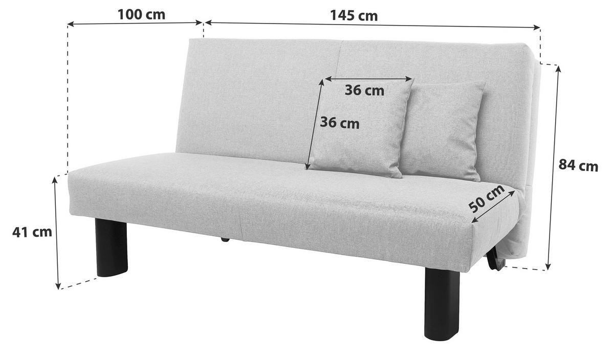 Schlafsofa Columbus Braun Inkl. Zierkissen - Schwarz/Braun, Design, Textil (145/84/100cm) - Max Winzer