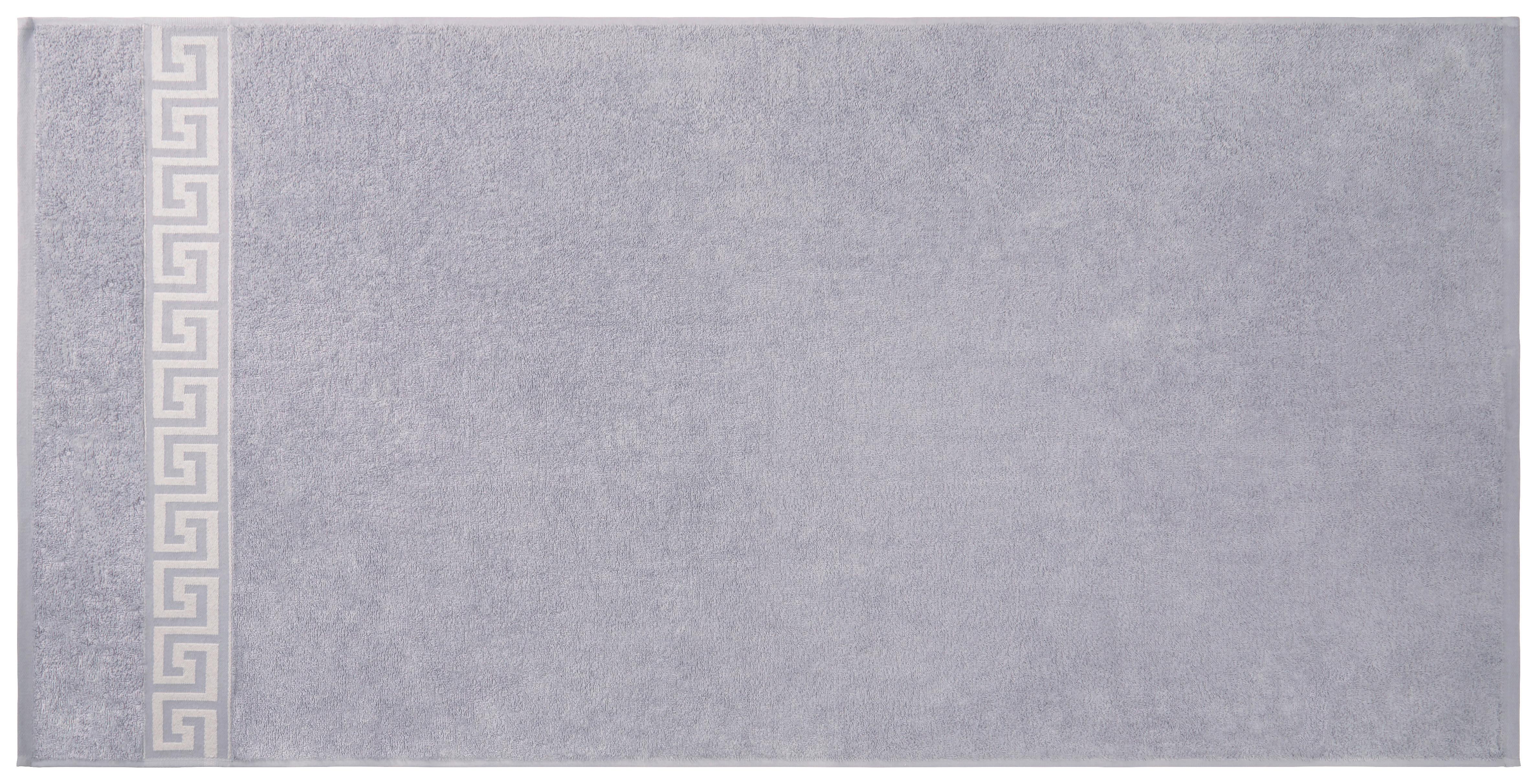 Duschtuch Mäander 70x140 cm Grau
