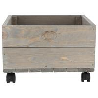 Kiste Pflanzkasten Mit Rollen - Anthrazit, Basics, Holz (38,5/35,5/25cm)