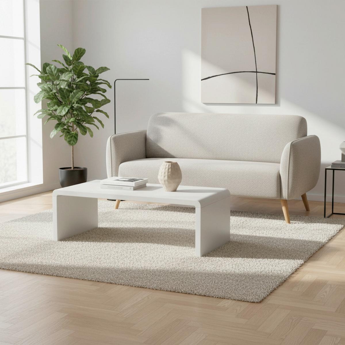 Pohovka PIA světle šedá - světle šedá/přírodní barvy, Moderní, dřevo/textil (146/76/75cm) - Bessagi Home