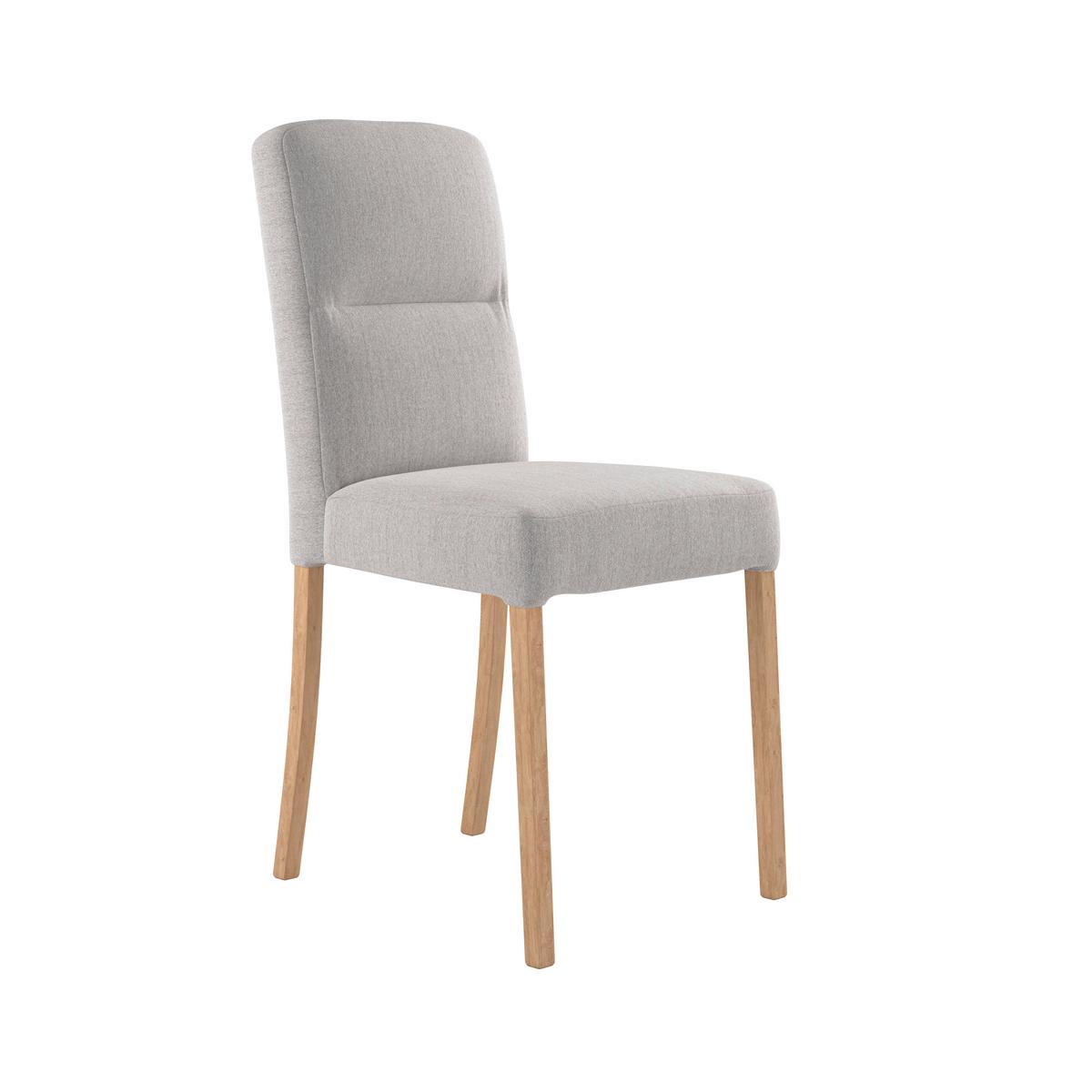Vierfußstuhl Emma Ii Webstoff Hellgrau, B: 43 Cm - Eichefarben/Hellgrau, KONVENTIONELL, Holz/Textil (43/91/58cm)