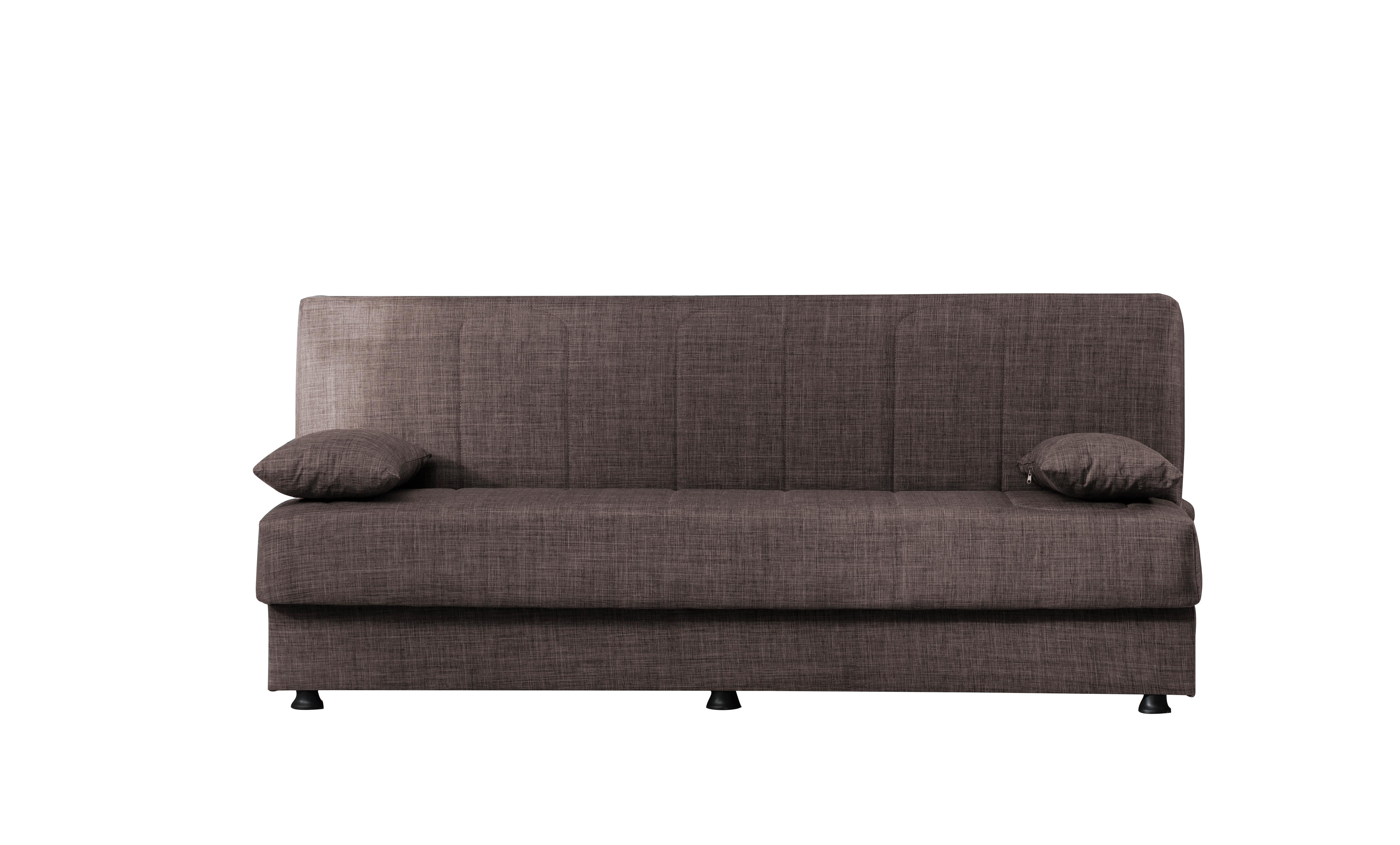 3-Sitzer-Sofa Ege Mit Schlaffunktion Braun - Schwarz/Braun, Design, Textil (190/82/82cm) - Livetastic