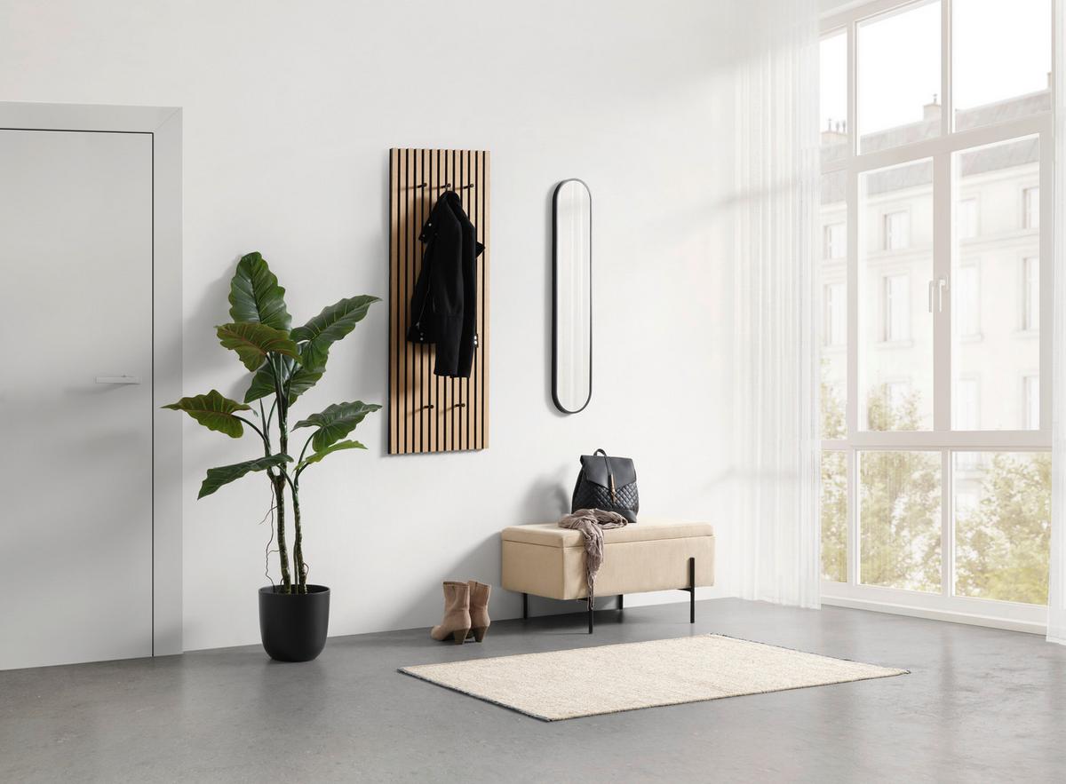 Šatní panel GRACE v dekoru dub Artisan - dub artisan, Moderní, kompozitní dřevo/textil (50/125/4cm) - Mömax