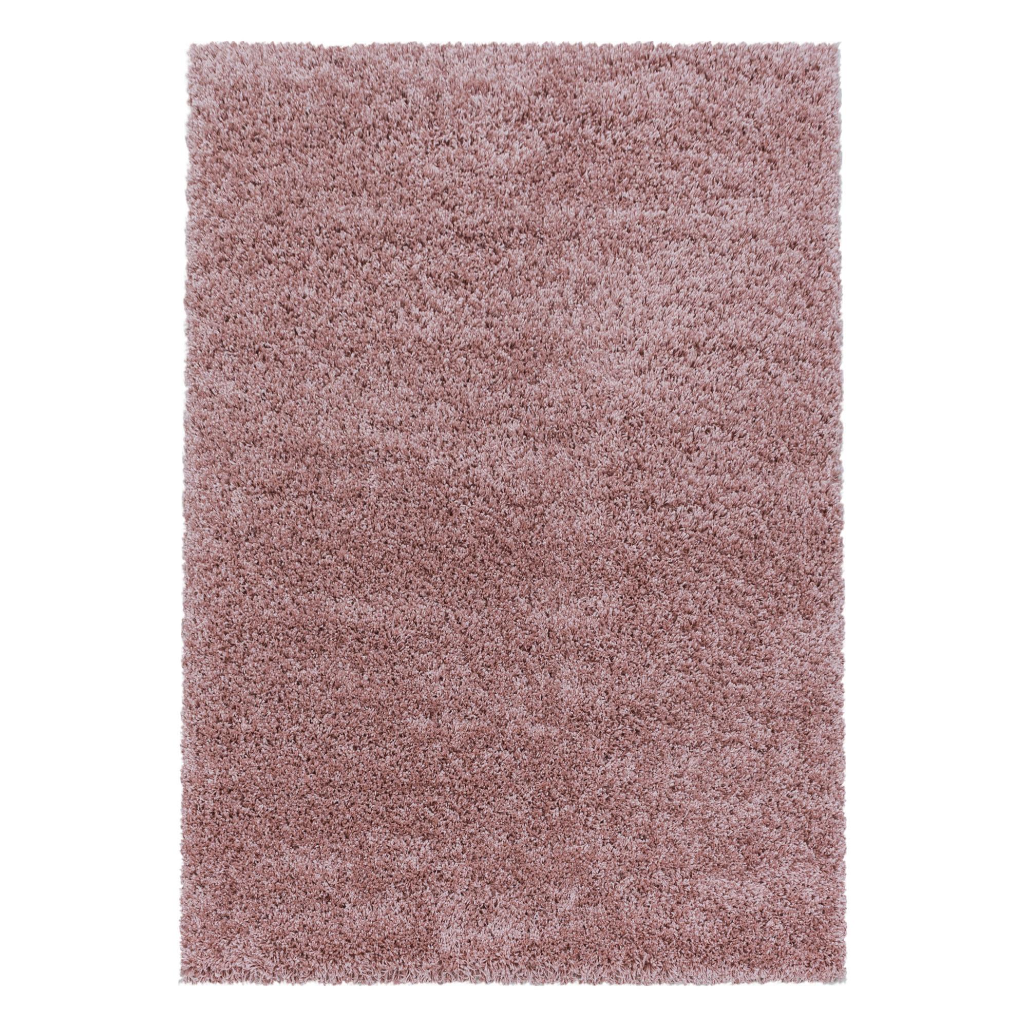Hochflor Teppich Rosa Naturfaser Sydney 120x170 cm - Rosa, Basics, Textil (120/170cm)