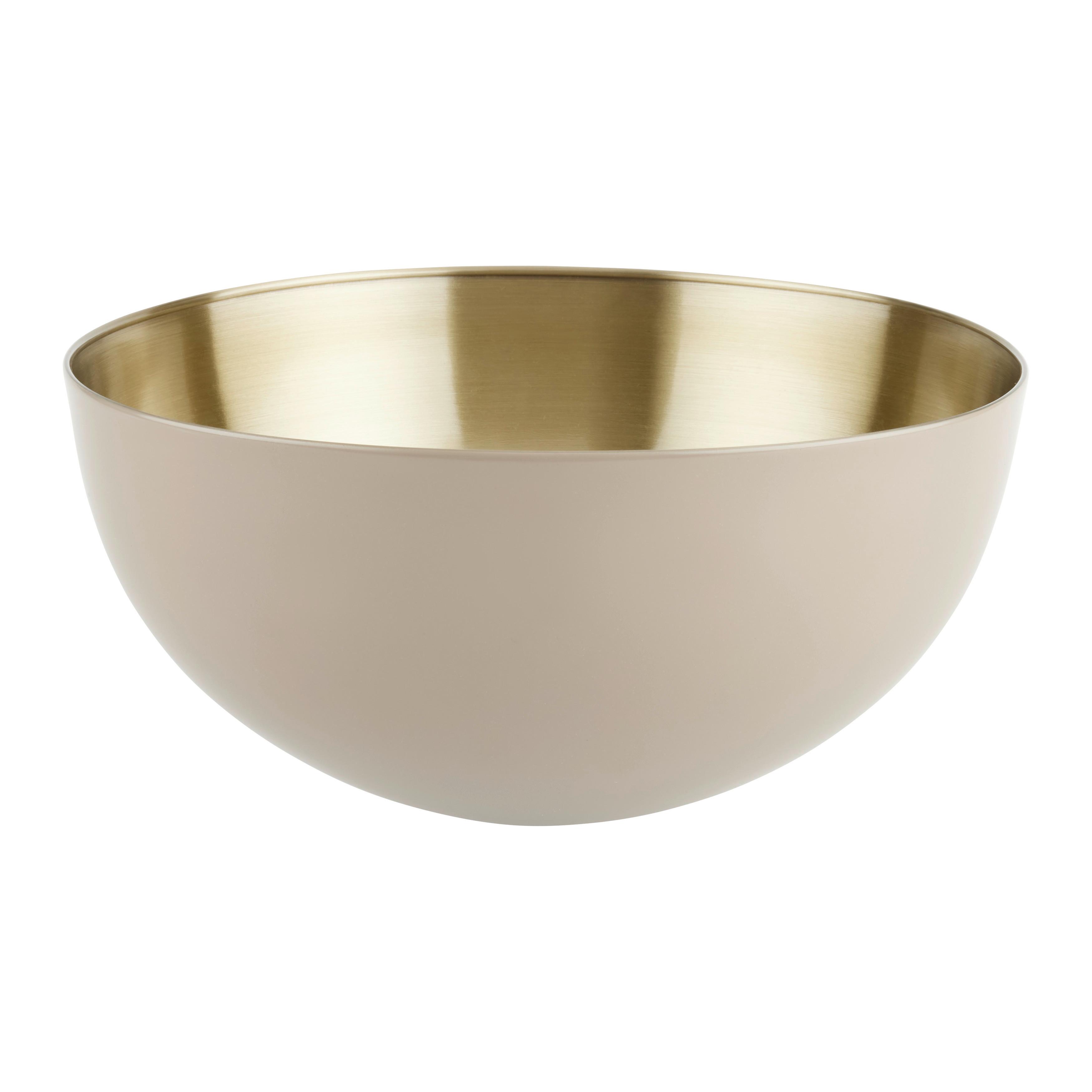 mísa na míchání BETTY -L- - šedá/šampaňská, Moderní, kov (29/14cm) - Mömax