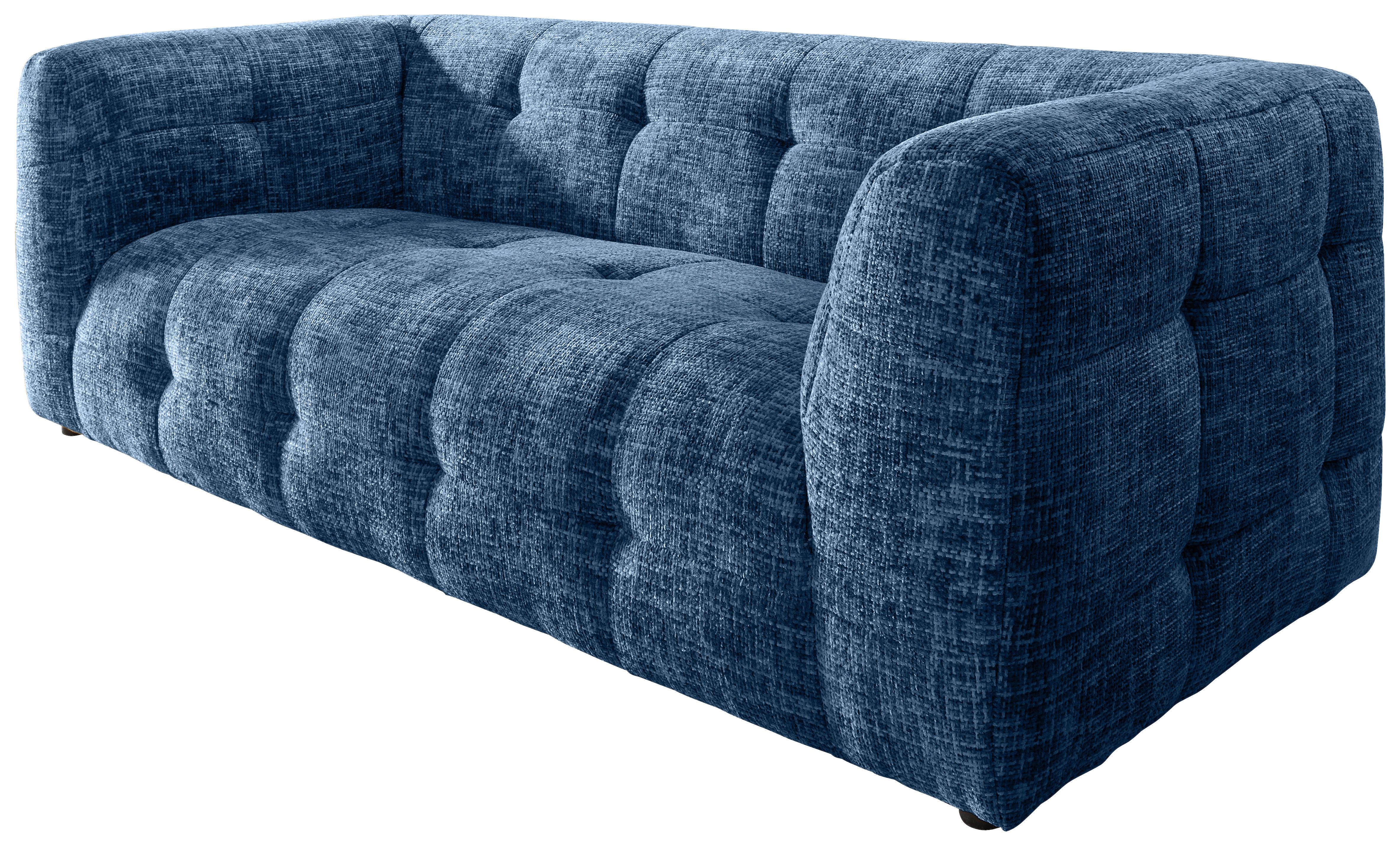 2,5-sitzer Velice, Blau B: 218 Cm - Blau/Schwarz, Design, Textil (218/72/95cm) - Livetastic