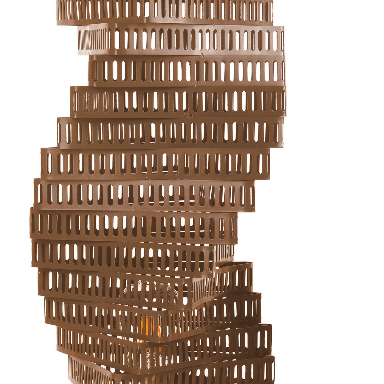 Tischleuchte Cognac L: 25 cm 22w - Cognac, Design, Kunststoff/Metall (25/25/55cm)