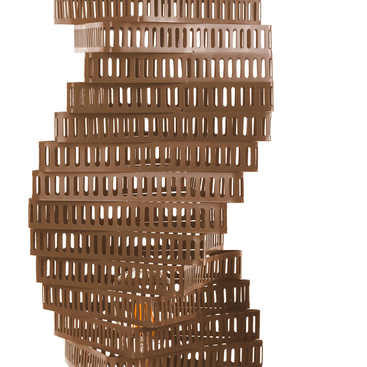 Tischleuchte Cognac L: 25 cm 22w - Cognac, Design, Kunststoff/Metall (25/25/55cm)