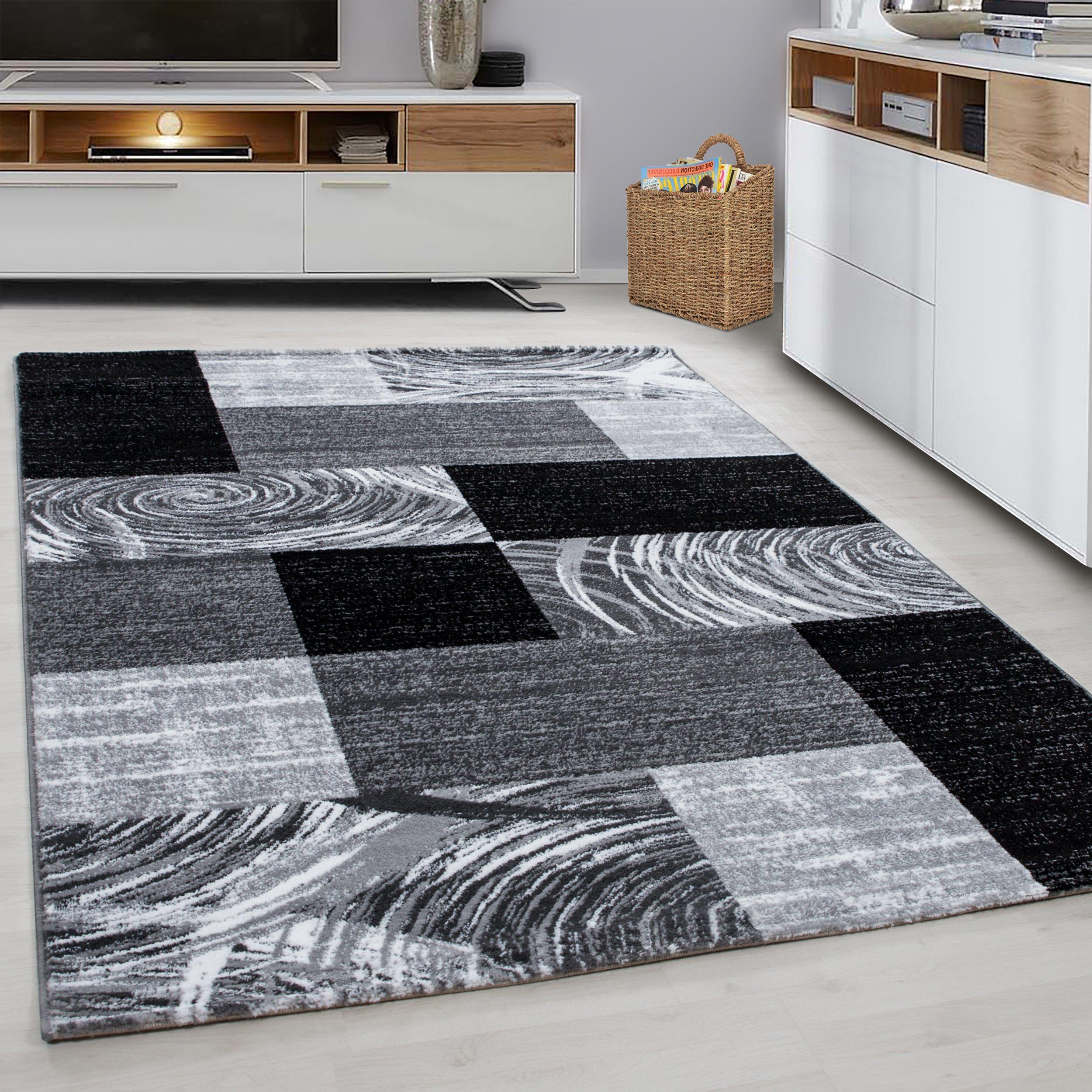 Teppich Läufer Schwarz Parma 80x300 cm - Schwarz, KONVENTIONELL, Textil (80/300cm)