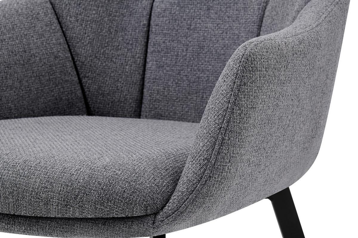 Vierfußstuhl Modo Grau/Schwarz B: 57 cm - Schwarz/Grau, MODERN, Holz/Textil (57/84,5/60,5cm) - Livetastic