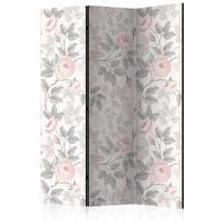 PARAVENT Pink Hellgrau B: 135 cm - Pink/Hellgrau, Basics, Holz/Textil (135/172/3cm) - artgeist