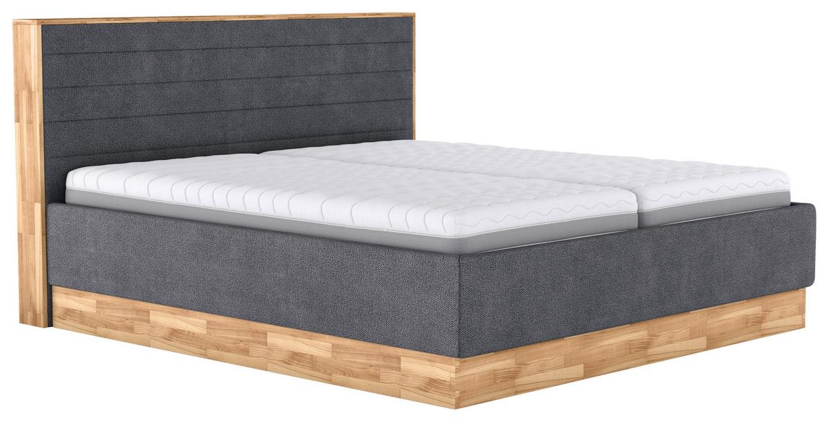 Polsterbett Peseta Anthrazit Lxf: Ca. 180x200 Cm - Anthrazit/Schwarz, Holzwerkstoff/Textil (180/200cm) - MID.YOU