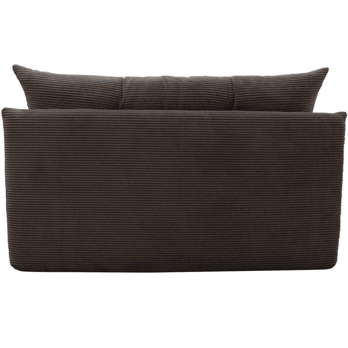 Schlafsofa mit Bettkasten Yellow B: 154 cm Cord Braun - Schwarz/Braun, Design, Textil (154/93/85cm) - MID.YOU