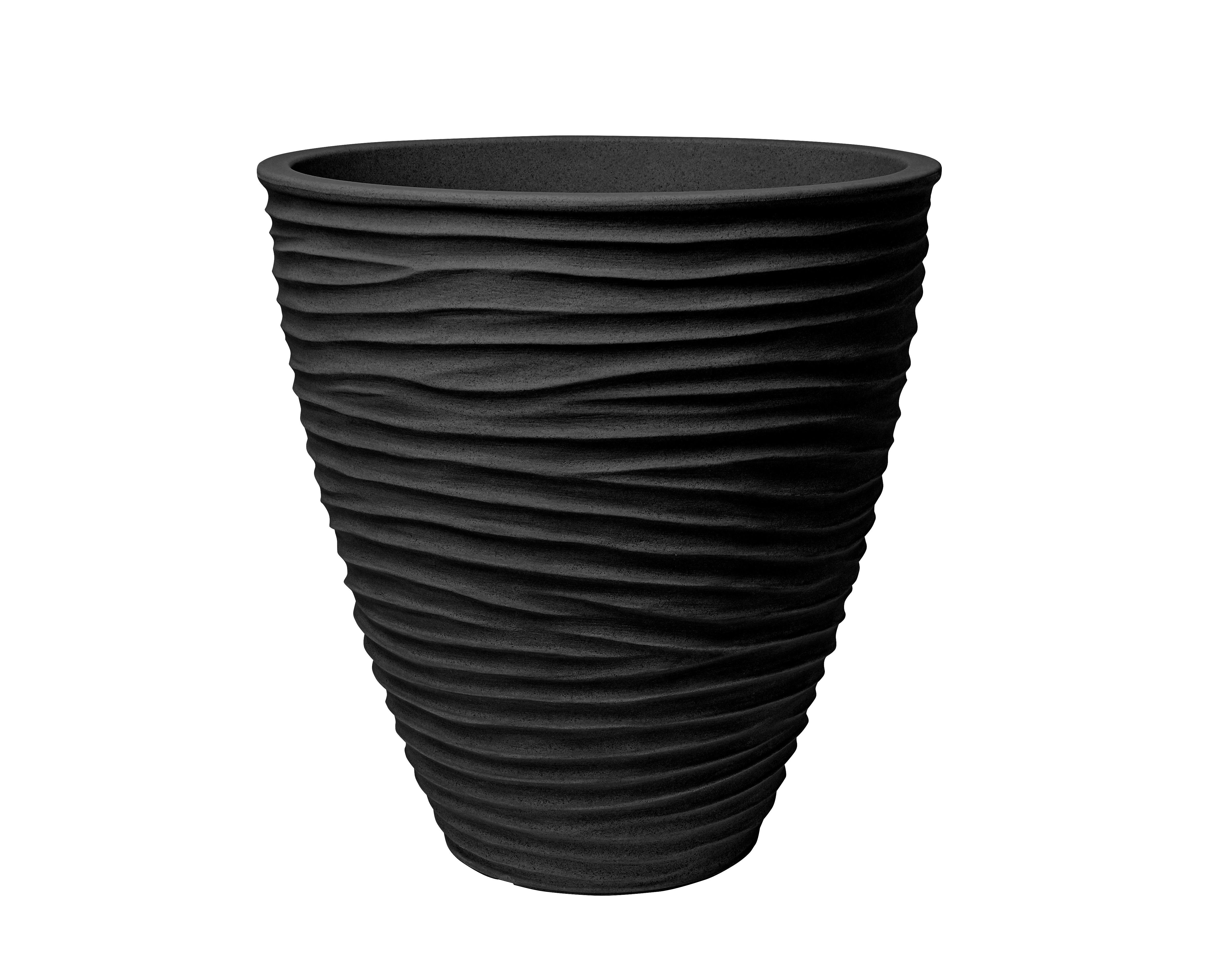 Virágkaspó Sylt - antracit, Konventionell, műanyag (40/42cm) - Luca Bessoni