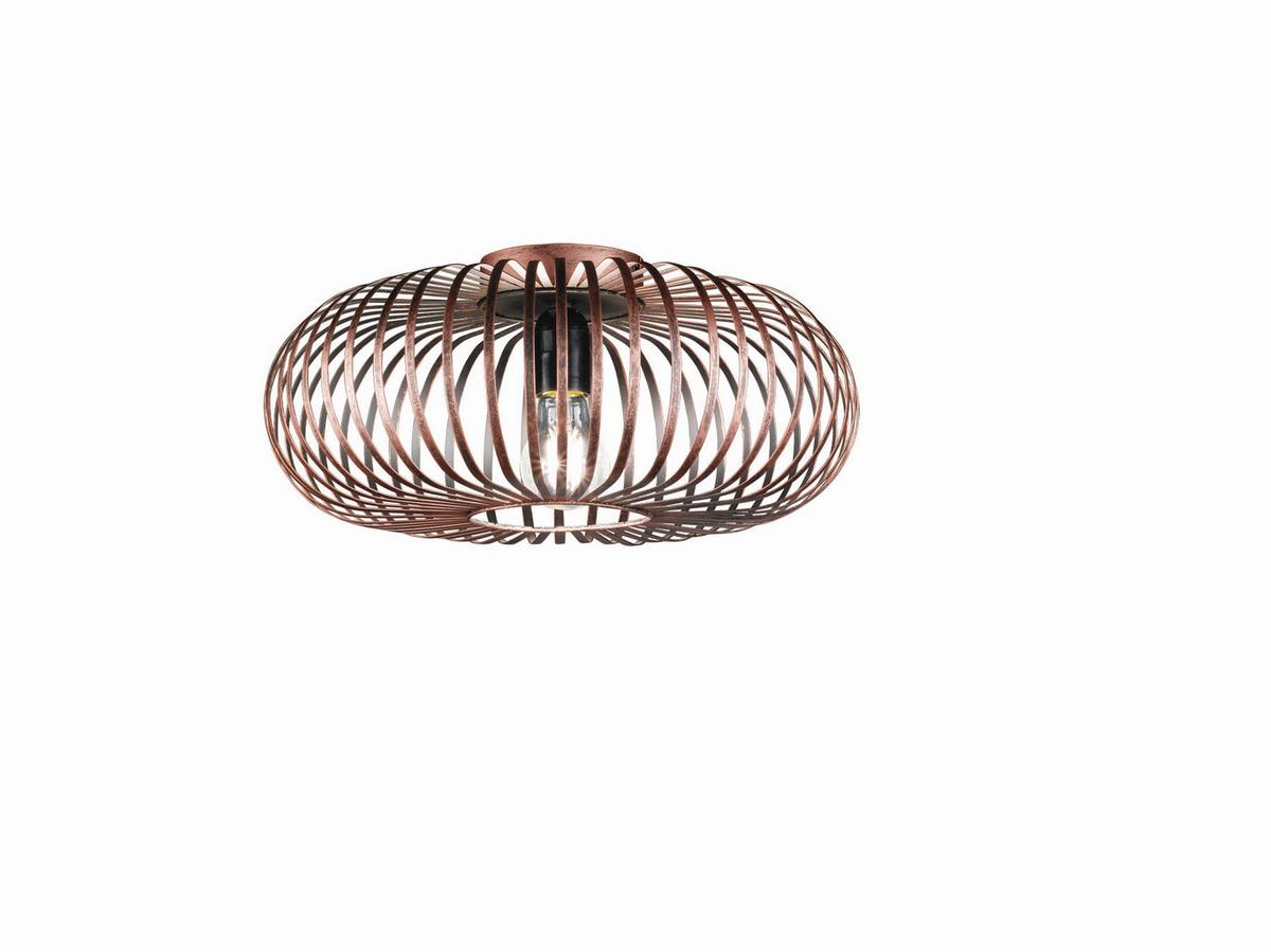 Deckenleuchte Johann Ø 40 cm 1-Flammig mit Metallschirm - Kupferfarben, Design, Metall (40/17cm) - Trio Leuchten