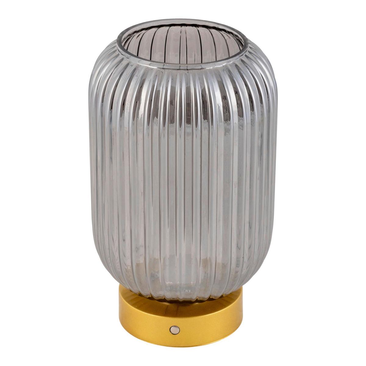 Akku-tischleuchte 5305558 - Goldfarben, Design, Glas/Kunststoff (14/23cm) - Näve