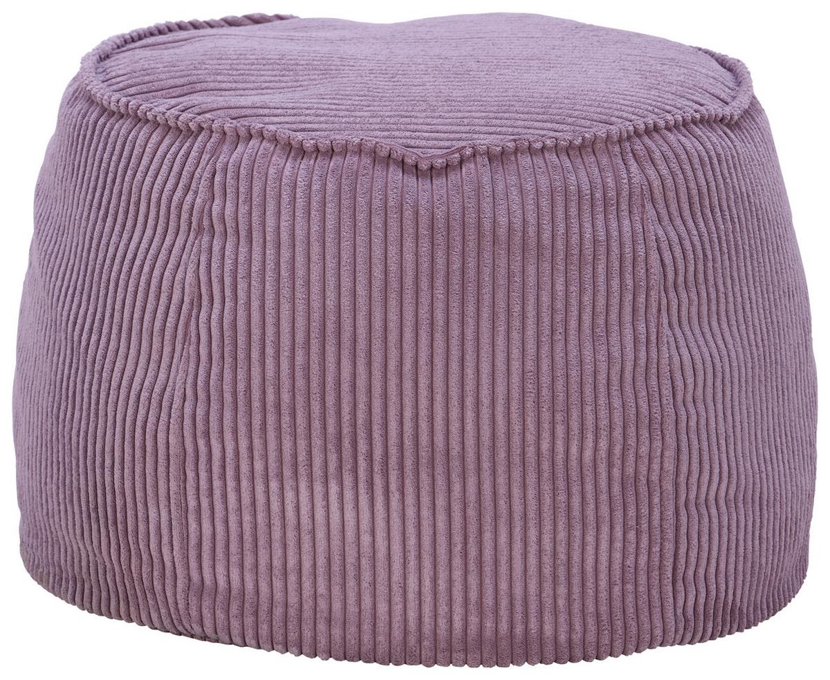 Hocker Regina Cord Lila Sitz Gepolstert - Lila, MODERN, Textil (38/60cm)