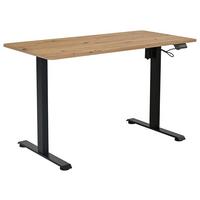 Schreibtisch Emil Schwarz/Eiche Artisan B: 120cm - Schwarz/Eiche Artisan, Trend, Holzwerkstoff/Metall (120/72-118/60cm)