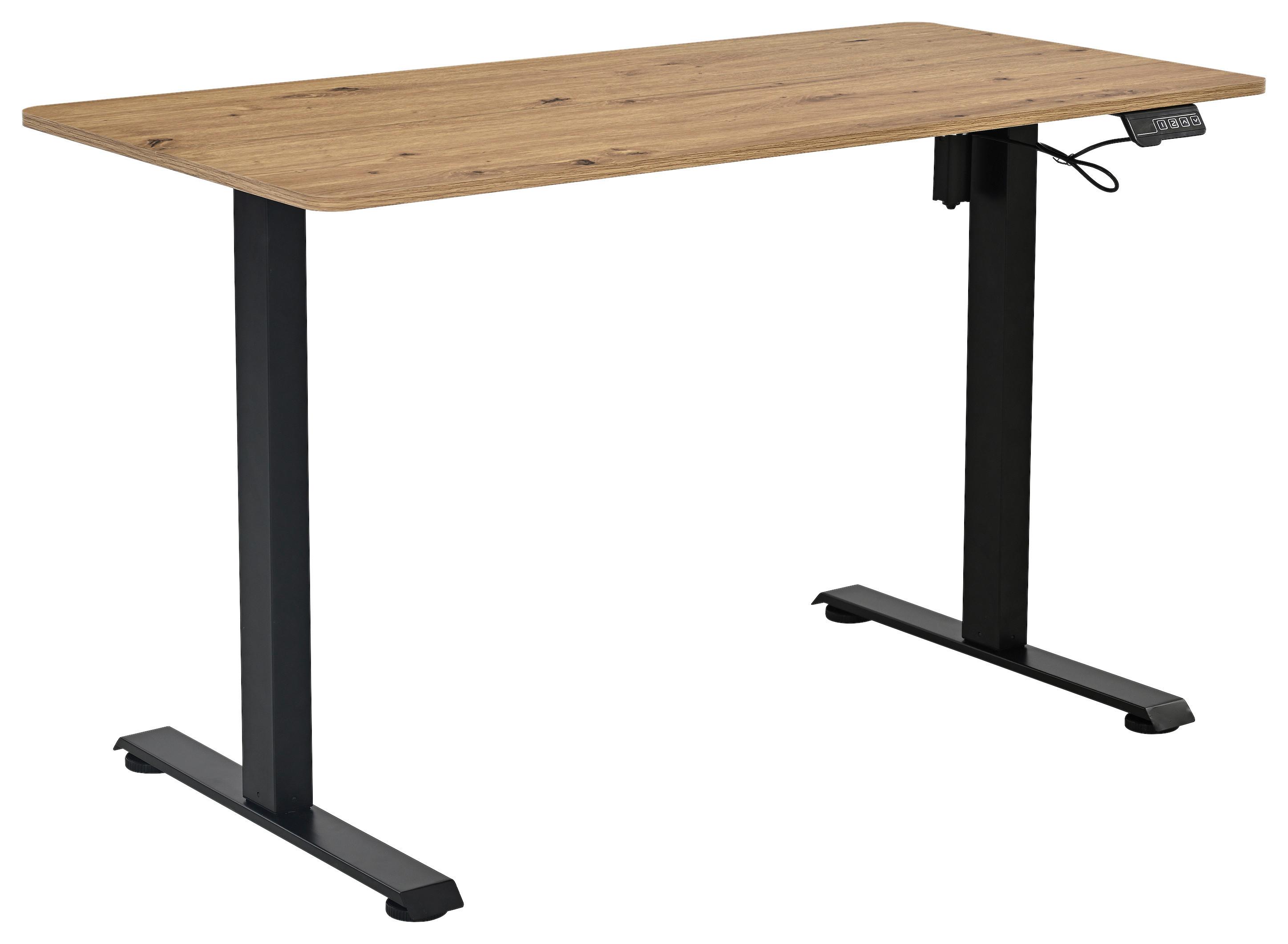 Schreibtisch Emil Schwarz/Eiche Artisan B: 120cm