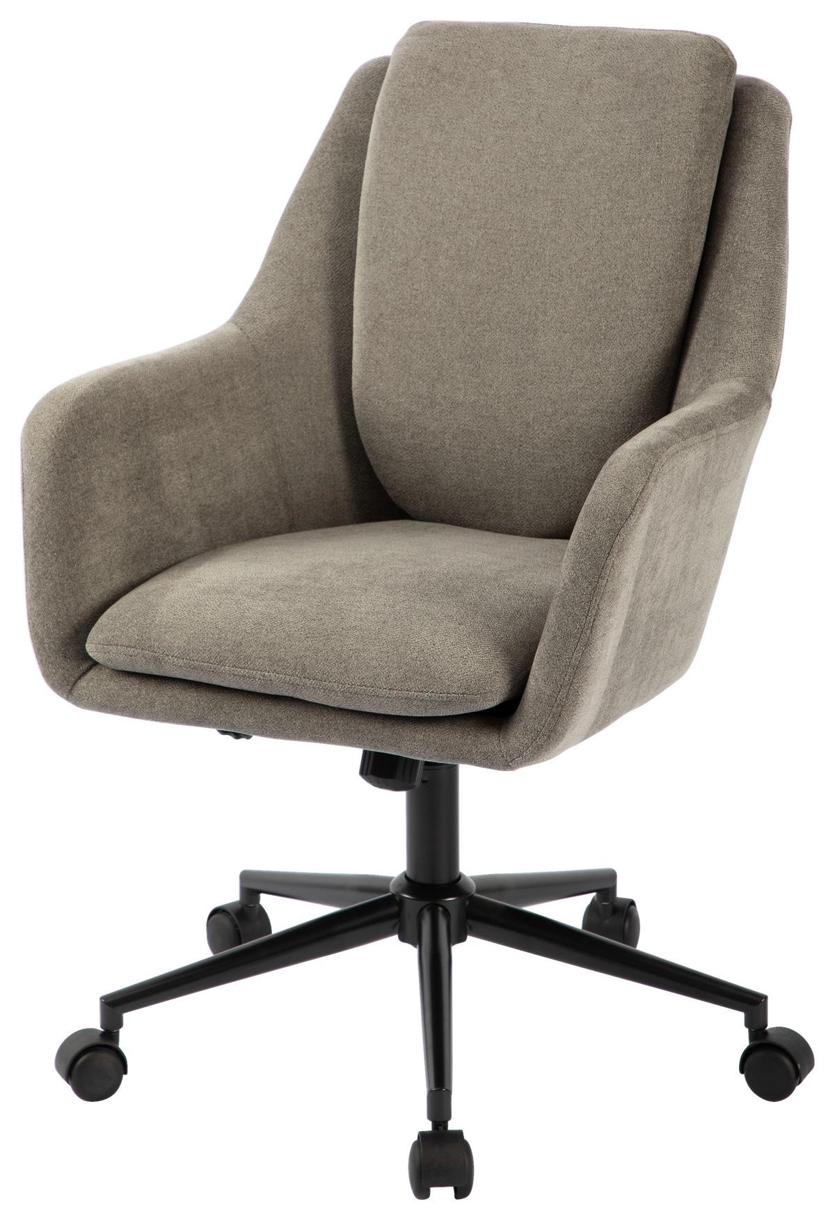 Drehstuhl Amalfi Grau B: 58 cm - Schwarz/Grau, MODERN, Kunststoff/Textil (58/91-99/71cm) - MID.YOU