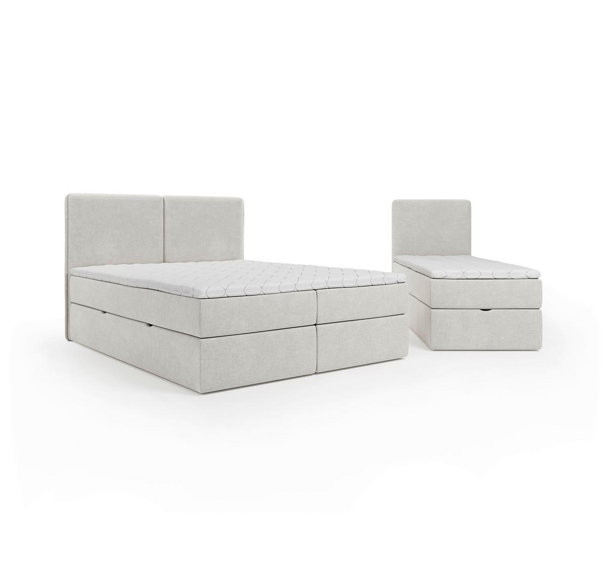 Familienbett Domino Combo Mit 3 Bettkasten, Grau 270x200 - Schwarz/Grau, MODERN, Holz/Holzwerkstoff (270/200cm) - MID.YOU