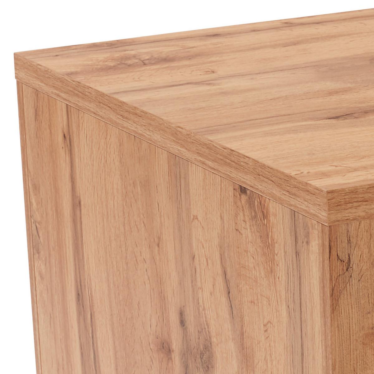 Couchtisch mit Stauraum Iguan, Wotan Eiche Dekor/Weiß - Eichefarben/Weiß, MODERN, Holzwerkstoff (110/45/67cm)