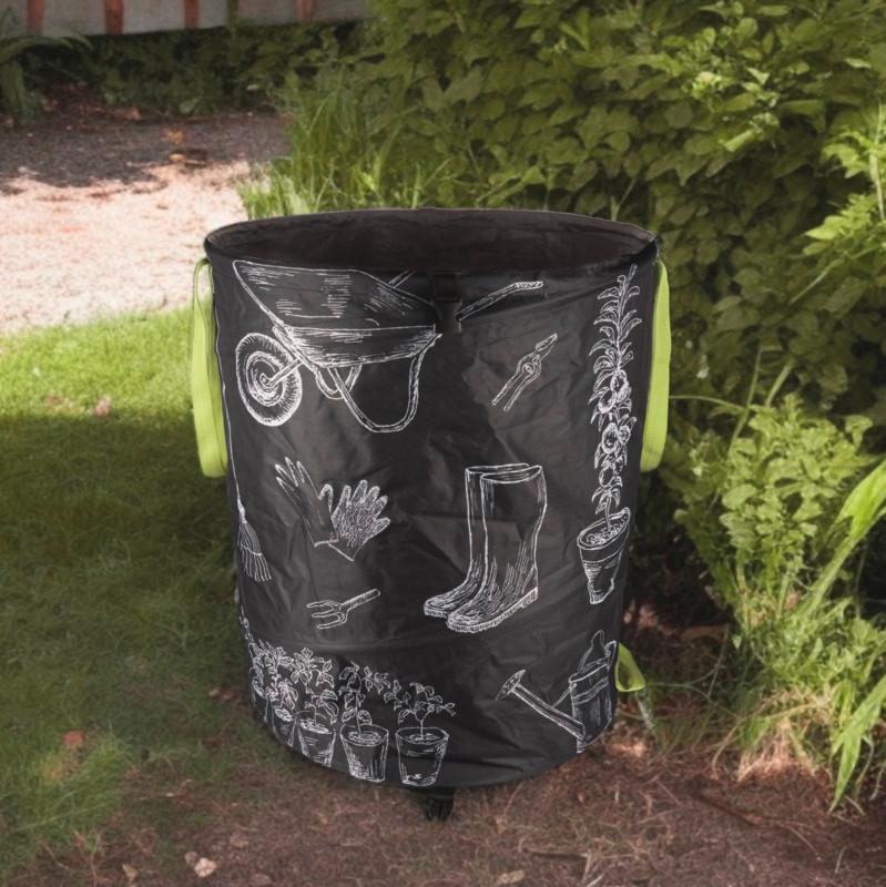 Gartenabfallsack Garten Pop-Up Bag Motiv 180 L - Schwarz, Basics (50/67cm) - Windhager