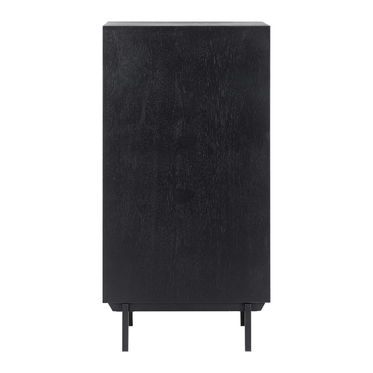 Komoda ROMA - černá, Moderní, kov/dřevo (54/103/39cm) - Bessagi Home