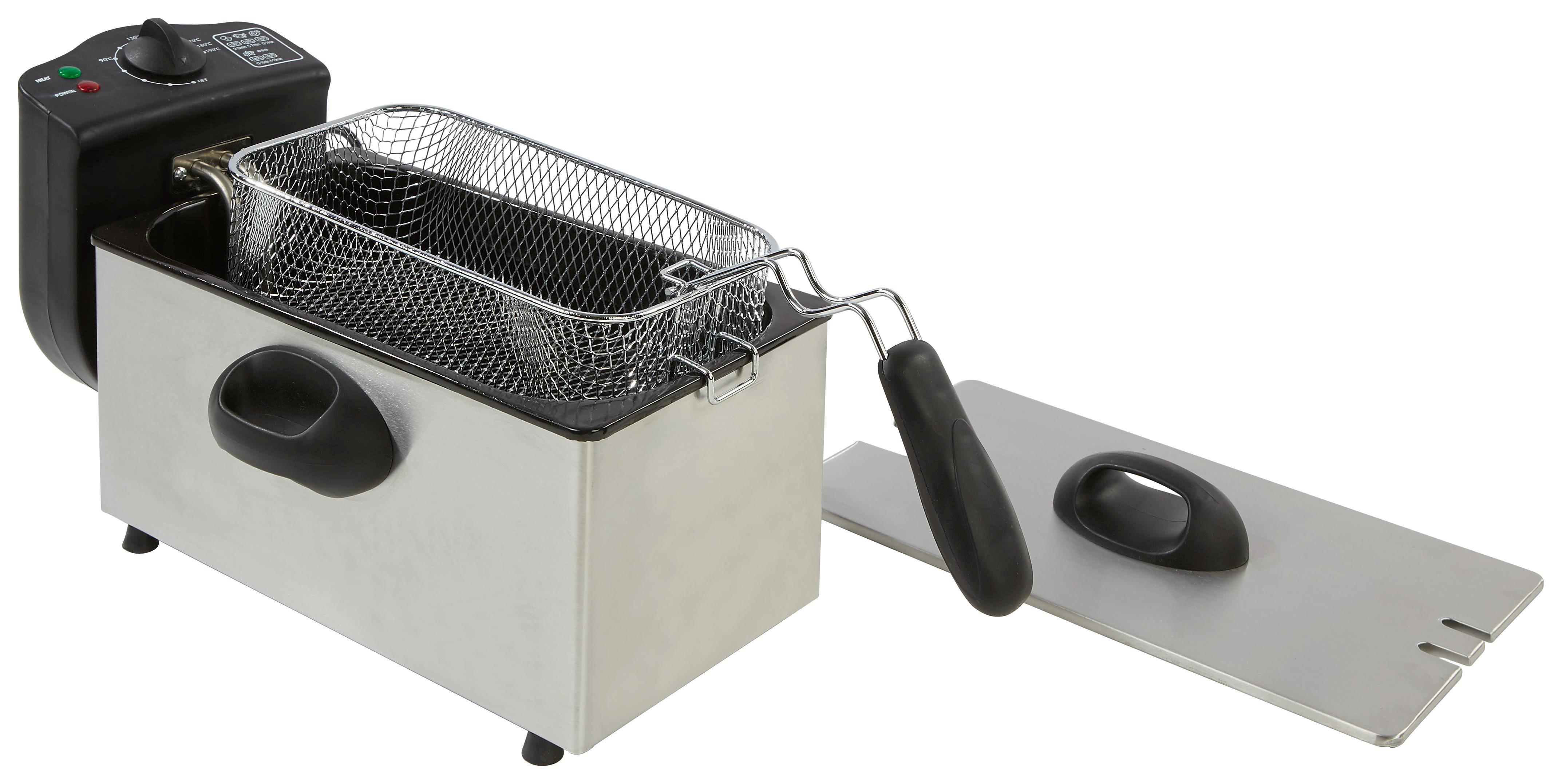 Fritőz Nina - Fekete/Ezüst, konvencionális, Fém (40/23/23cm) - Bono