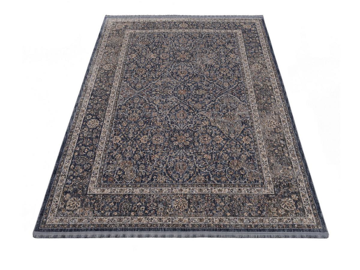 Webteppich Blau Tours 120x170 cm - Blau, Design, Textil (120/170cm) - Novel