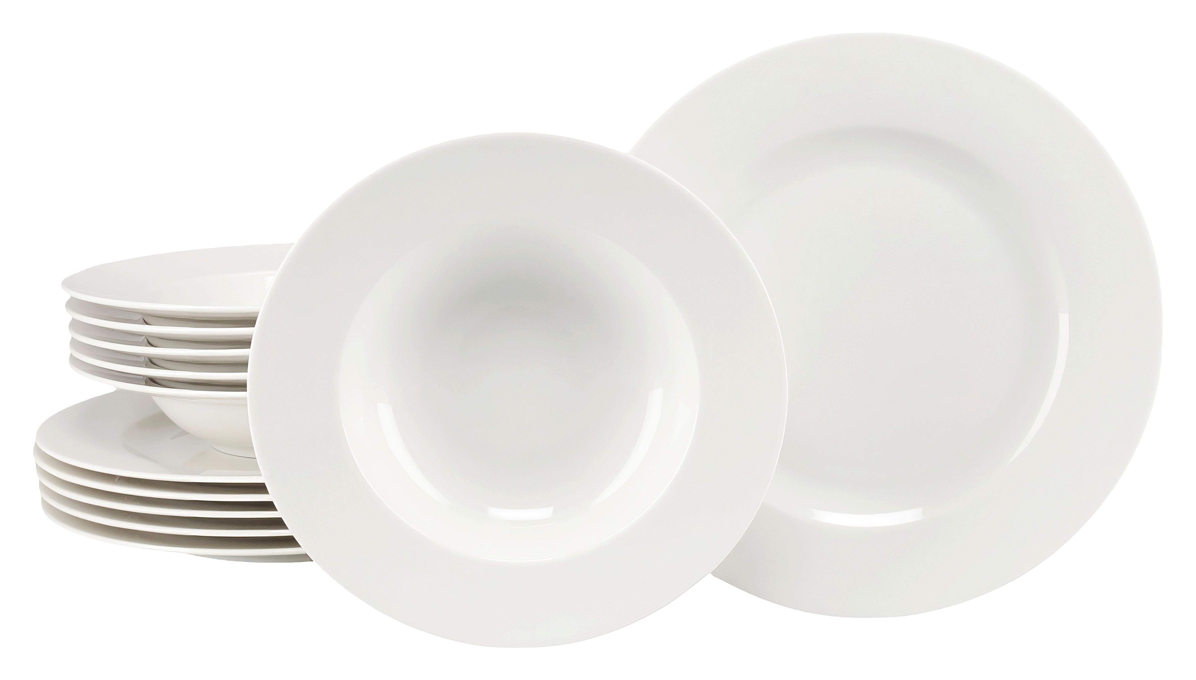 Tafelservice Venice 12-teilig, Creme - Creme, Basics, Keramik - Creatable
