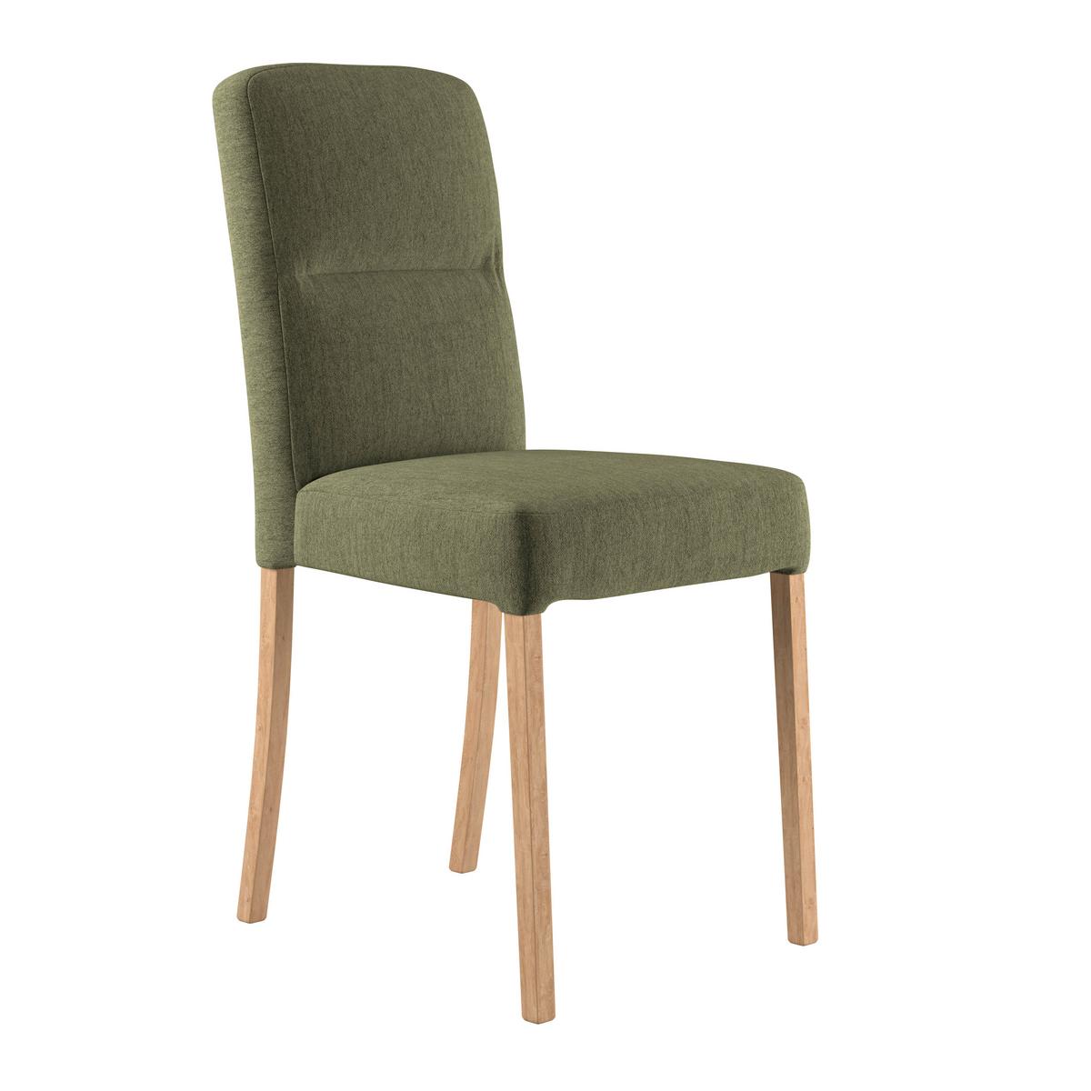 Stuhl Emma Ii - Eichefarben/Grün, KONVENTIONELL, Holz/Textil (43/91/58cm)