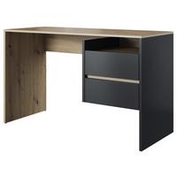 Schreibtisch mit Stauraum B 125cm H 75,5cm Paco 3, Eiche - Eichefarben/Anthrazit, Basics, Holzwerkstoff (125/51,6/75,5cm) - P & B