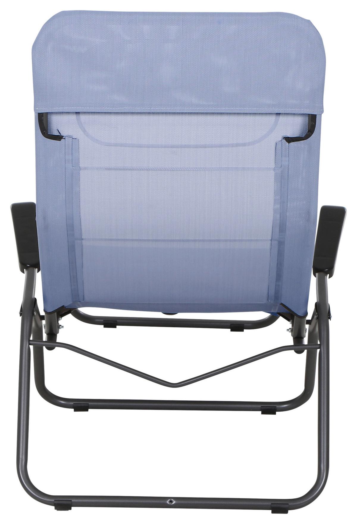 Sonnenliege J40966 Stahl, Klappbar - Anthrazit/Hellblau, MODERN, Textil/Metall (72,5/103,5/144cm) - Siena Garden