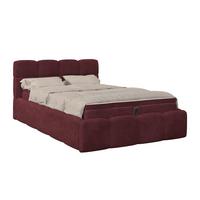 Polsterbetten Noe Bordeaux 140x200 cm - Bordeaux/Schwarz, Trend, Textil/Metall (140/200cm)