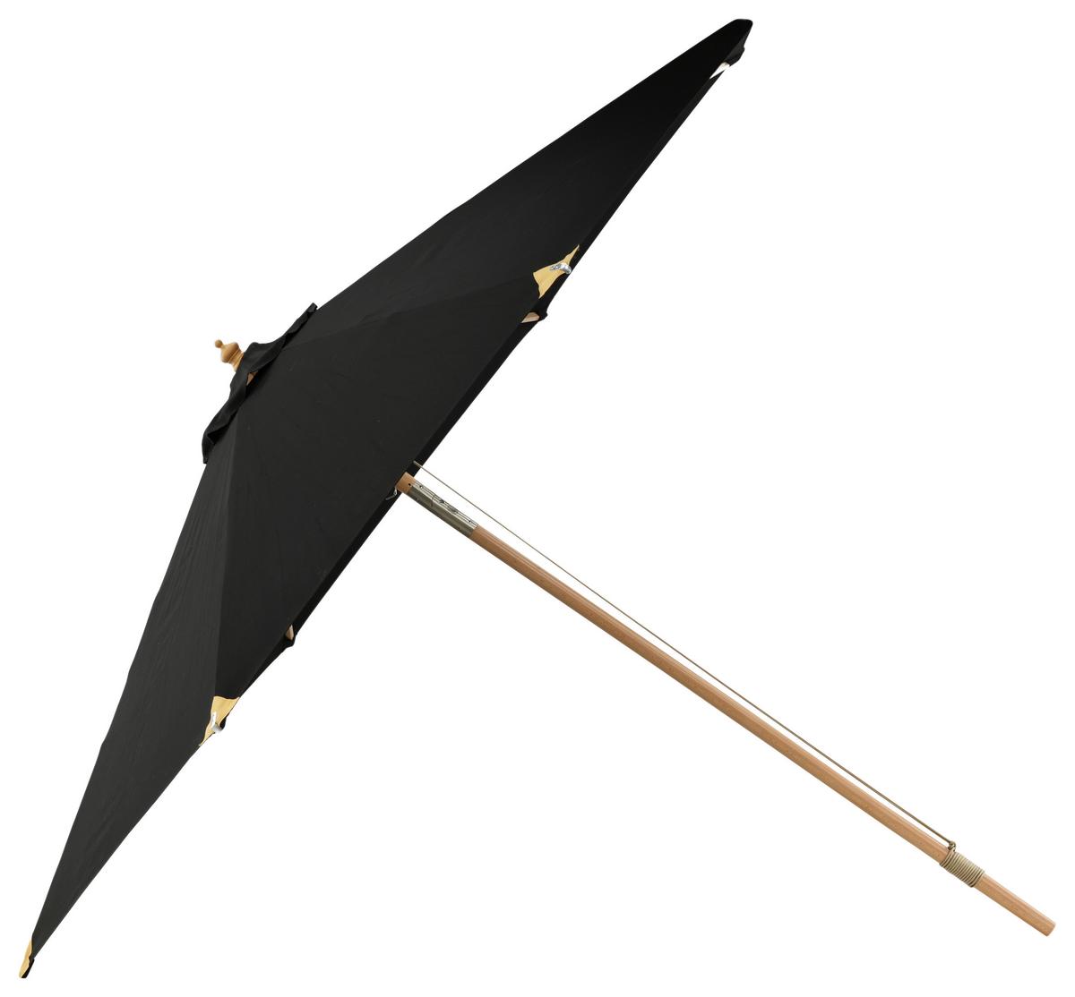 Sonnenschirm Nypo DM: 330cm H: 258cm Schwarz - Schwarz, KONVENTIONELL (330/258/330cm) - Gardenson
