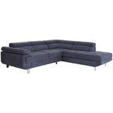 Wohnlandschaft in L-Form Savona 280x230 cm - Anthrazit, MODERN, Textil (280/230cm) - Ombra