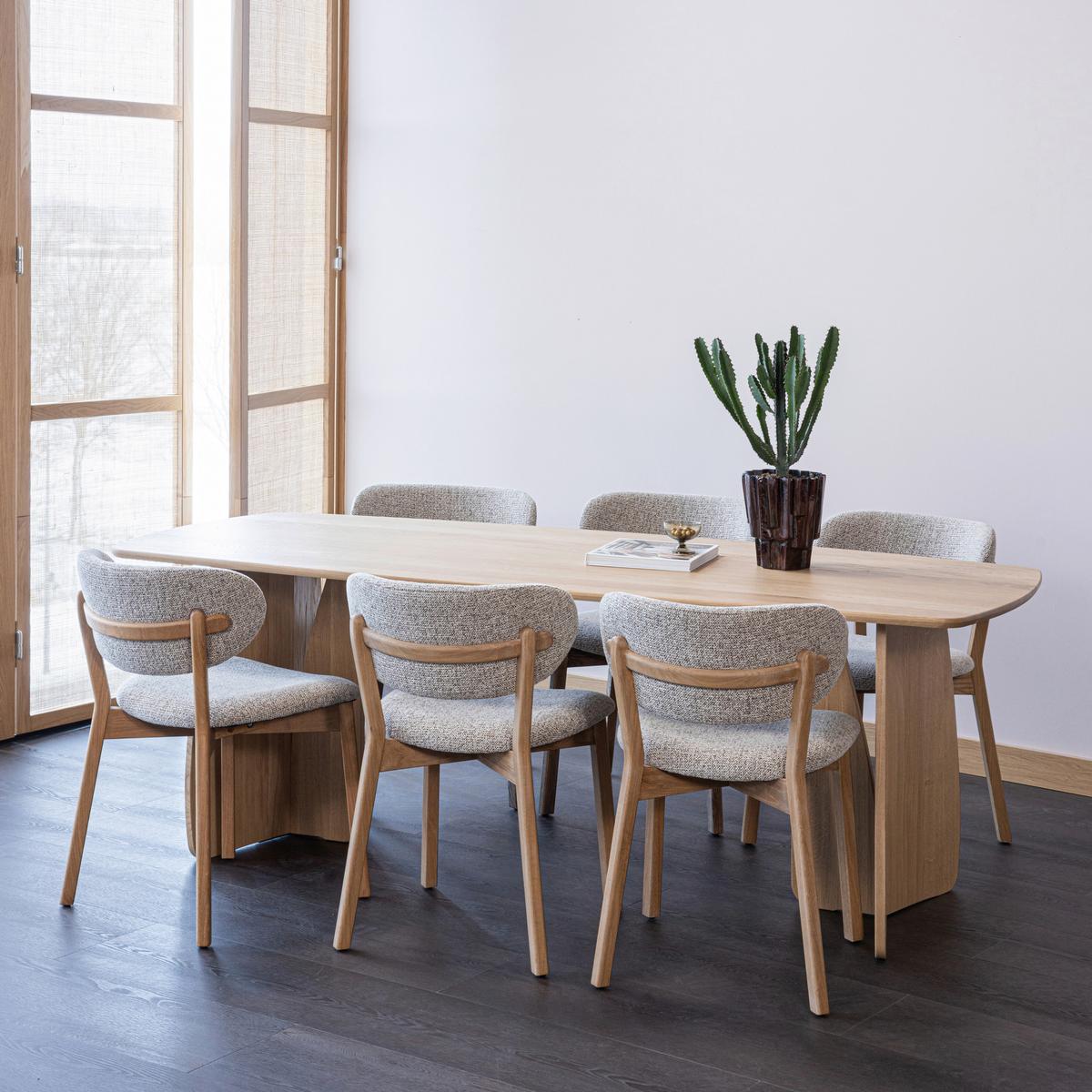 Stuhl-Set Udar Naturfarben B: 51cm - Naturfarben, MODERN, Holz/Textil (51/82/60cm) - Livetastic
