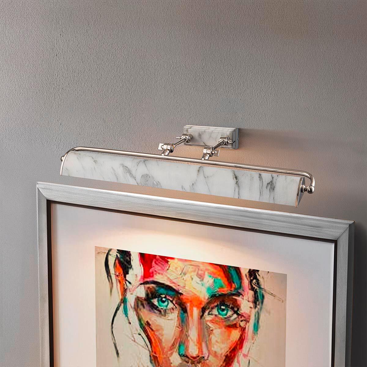 Képmegvilágító Lámpa Winchfield-Pll-Pn-Wm - nikkelszínű, Konventionell, fém (12.7/70.3/31.8cm) - Elstead Lighting