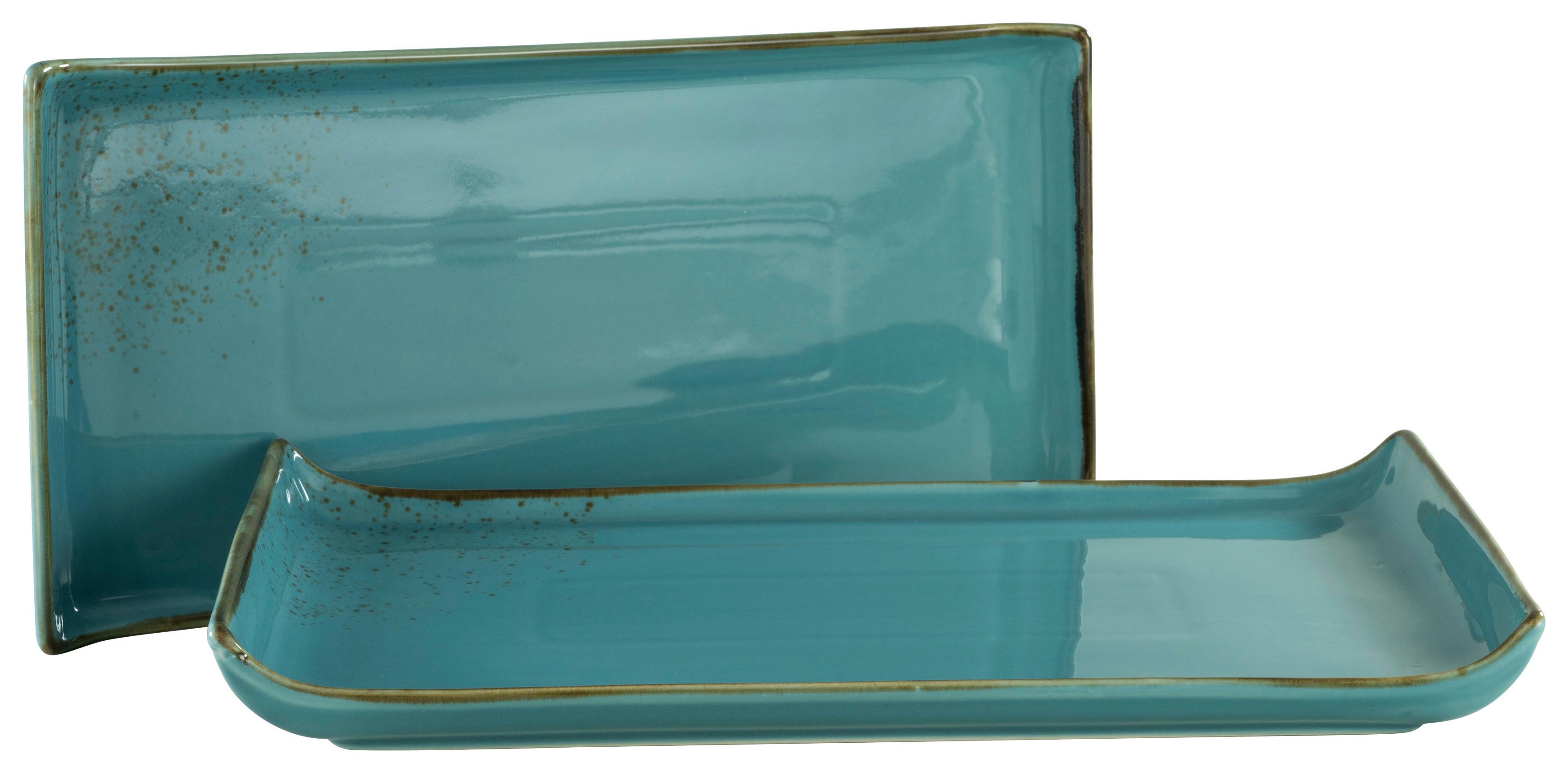 Servierplatte 33013 Nature Collection - Türkis, Trend, Keramik (16,5/33cm) - Creatable