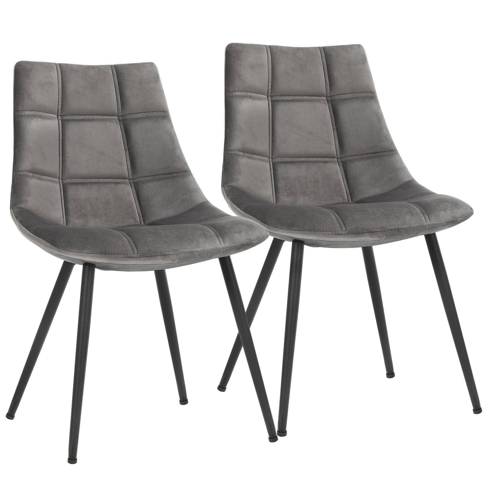SADA STOLIČIEK SONGMICS - čierna/sivá, Trend, kov/textil (48,5/79/54cm) - Boxxx