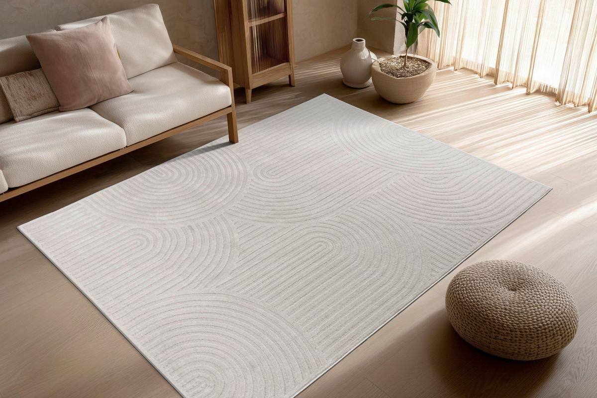 Flachwebteppich BxL: ca. 80x150 cm - Silberfarben, Basics, Textil (80/150cm) - Kayoom