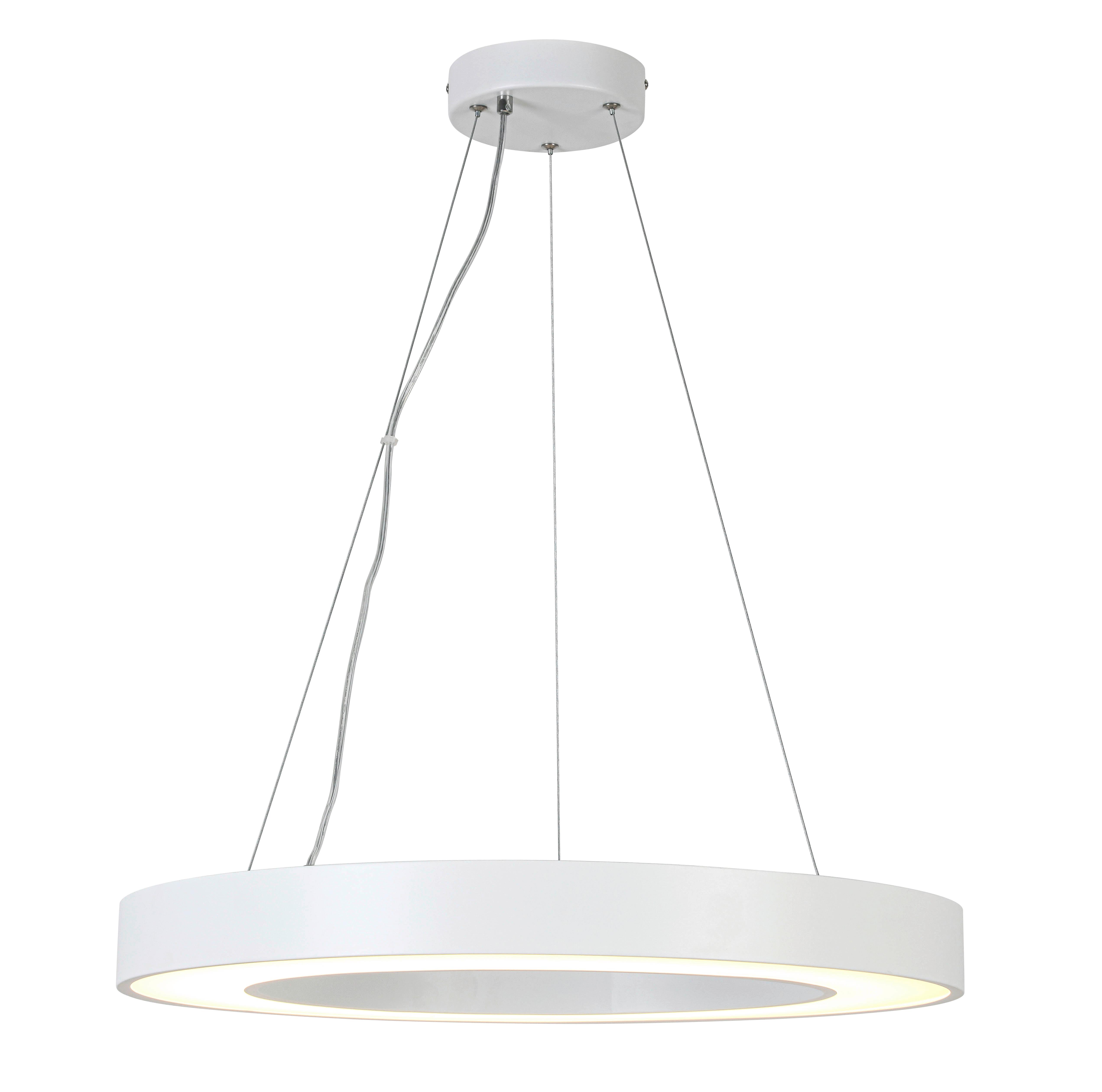 ZÁVESNÉ LED SVIETIDLO SANDL - biela/chrómová, Modern, kov/plast (60/120cm) - Mömax