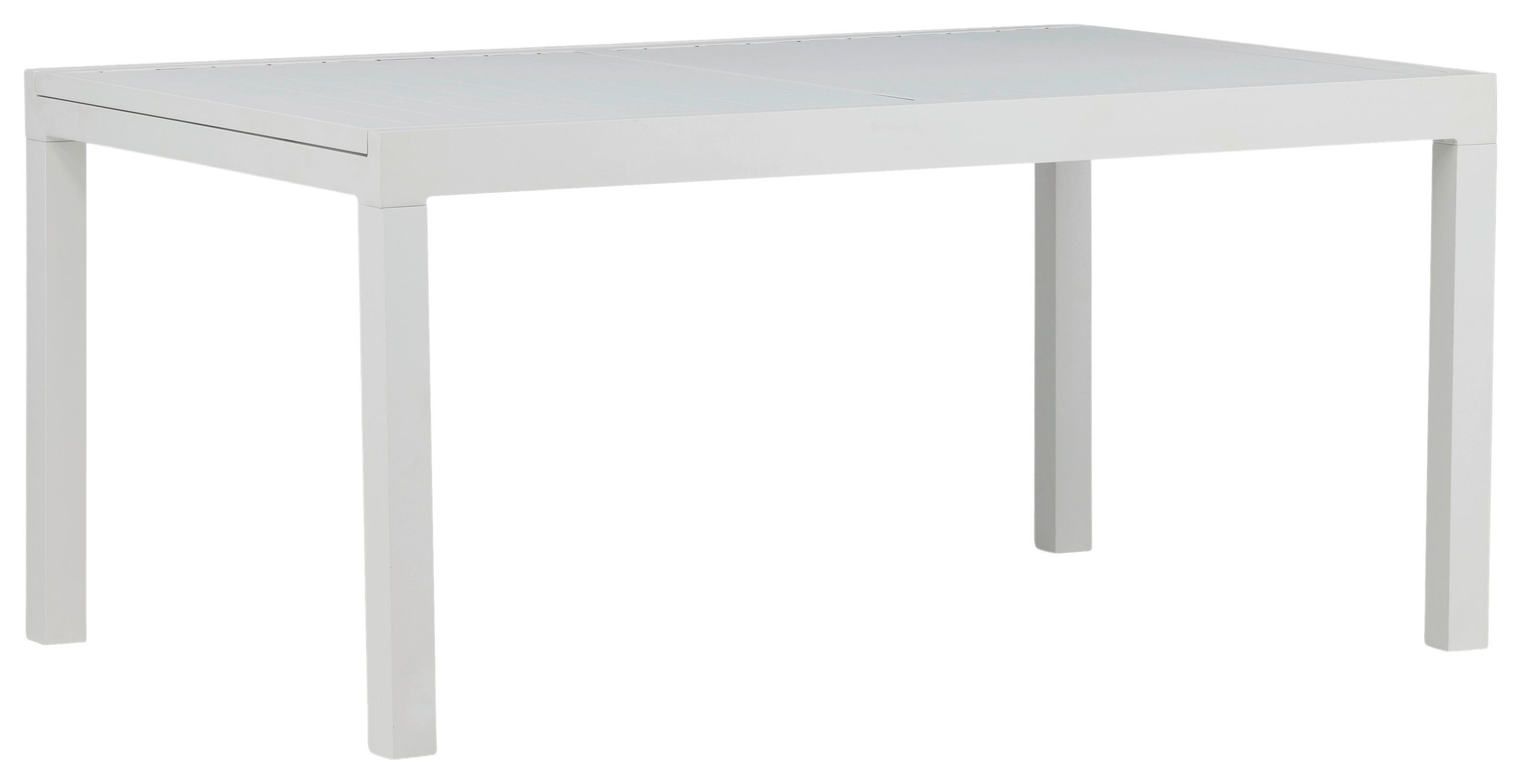 Gartentisch Marbella - Weiß, KONVENTIONELL, Metall (160/100/75cm) - Gardenson