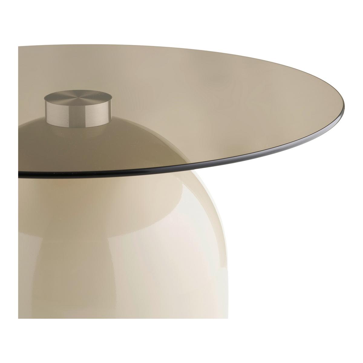 Couchtisch Ravello Grau B: 70cm - Beige/Grau, Design, Glas/Metall (70/70/33cm) - MID.YOU