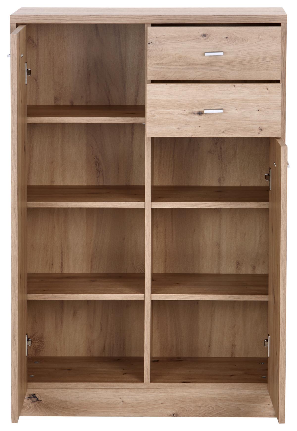 Kommode Verstellbar 74 Cm 4-You New Eichenfarbe Artisan - Eiche Artisan, MODERN, Holzwerkstoff (74/111,4/34,6cm)