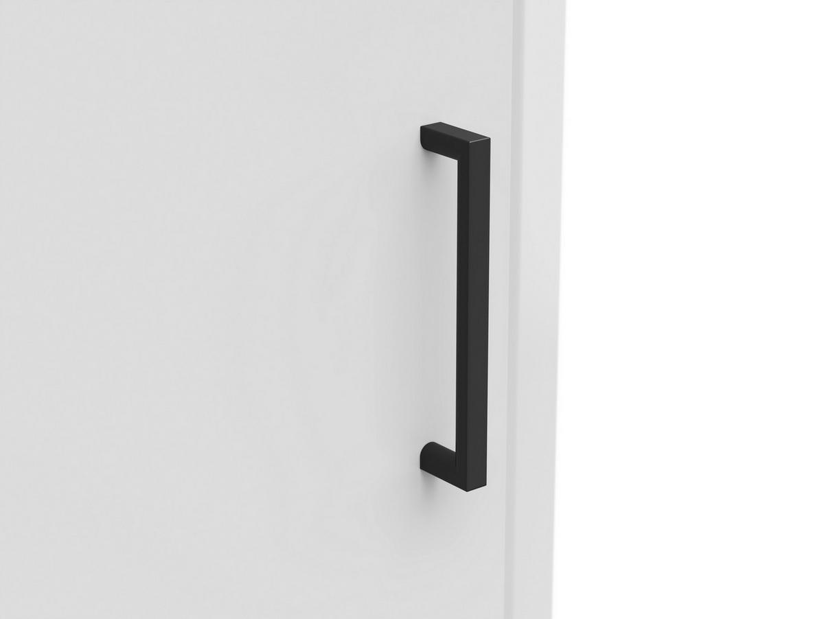 Rohová komoda MULTISTAURAUM - čierna/biela, Modern, kompozitné drevo/plast (101/115/79cm)