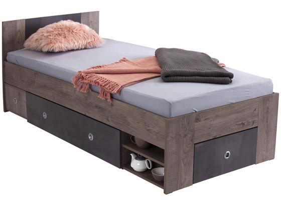 Posteľ Azurro 90 - farby dubu, Moderný, kompozitné drevo (204/75/95cm) Posteľ Azurro 90 - farby dubu, Moderný, kompozitné drevo (204/75/95cm)